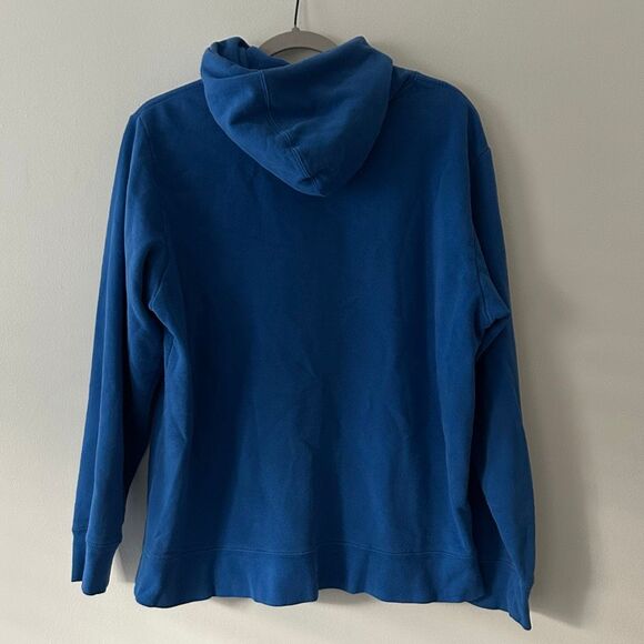 The North Face Mens Large Hoodie Pullover Logo Bright Blue Large EUC - Picture 2 of 5